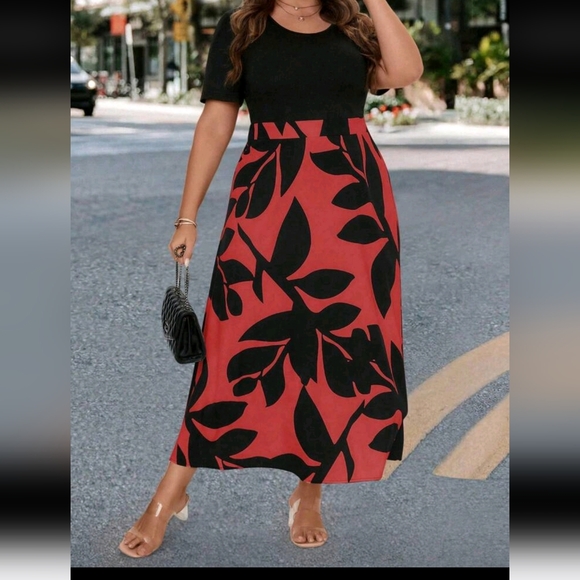 SHEIN Dresses & Skirts - SHEIN Red and Black Maxi Dress